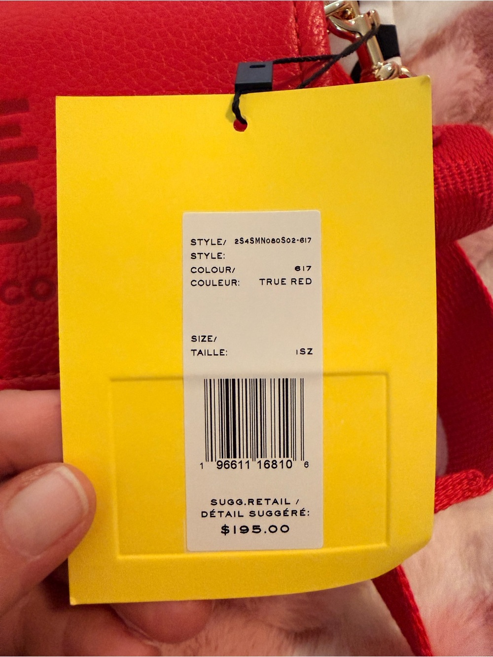 Marc Jacobs Mini Bag in bright red with adjustable strap - Picture 8 of 8
